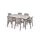 Samana beige set with 6 chairs and table