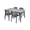 Samana graphite color set with 4 chairs and table