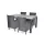 Melody graphite color set with 4 chairs and table