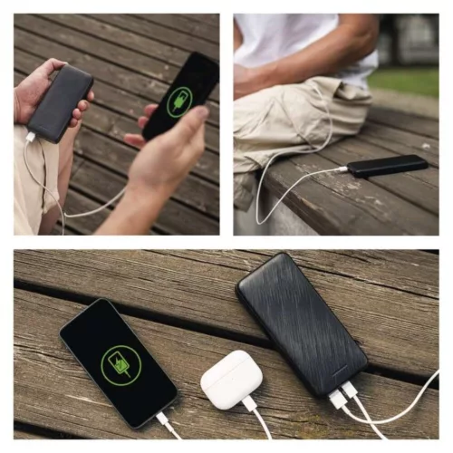 EMOS Powerbank AlphaQ3, 10 000 mAh, 22,5 W, fekete