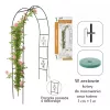 Metal garden pergola arch 240cm green