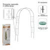 Metal garden pergola arch 240cm green