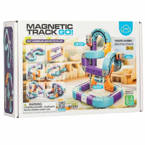 Magnetic track construction blocks USB cars 54el