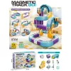 Magnetic track construction blocks USB cars 54el