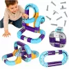 Magnetic track construction blocks USB cars 54el