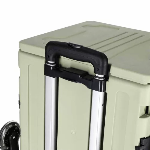 LUARO shopping trolley folding 8 wheels lid