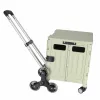 LUARO shopping trolley folding 8 wheels lid