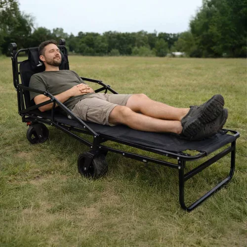 LUARO folding travel trolley field bed