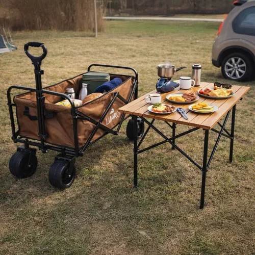 LUARO folding touring trolley with table
