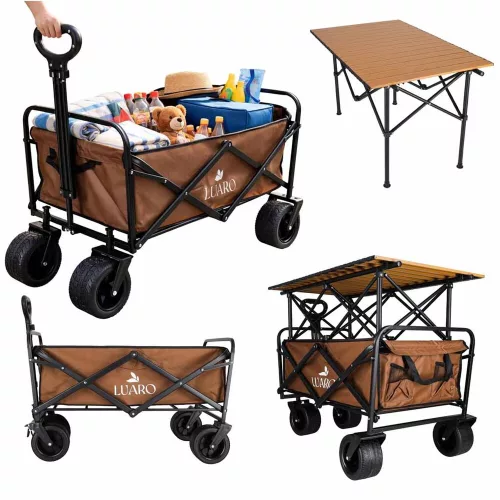 LUARO folding touring trolley with table