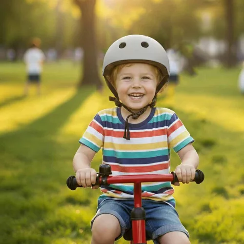 Trike Fix LED children's helmet M 55-58cm dark grey