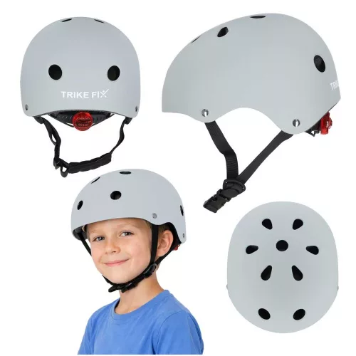 Trike Fix LED children's helmet M 55-58cm dark grey