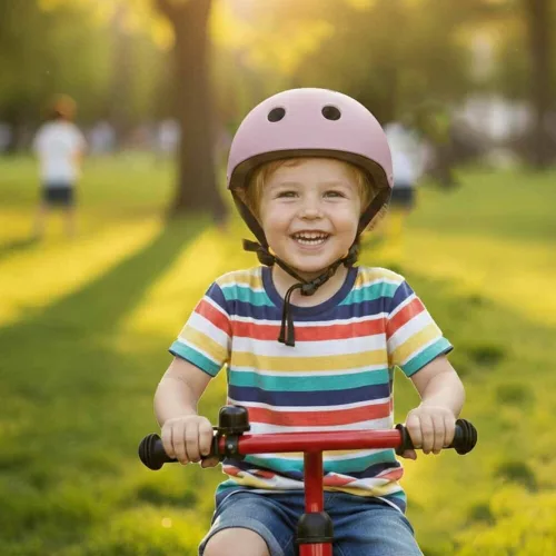 Trike Fix LED children's helmet M 55-58cm purple