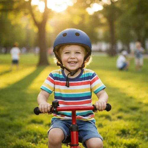 Trike Fix LED children's helmet M 55-58cm navy blue
