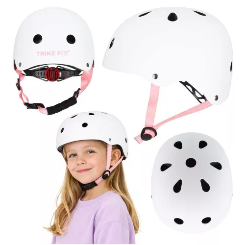 Trike Fix LED children's helmet S 48-54cm white