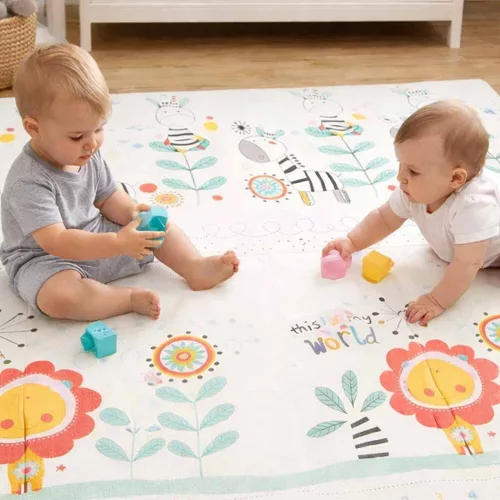 Double-sided foam mat 180x200 animals/pattern