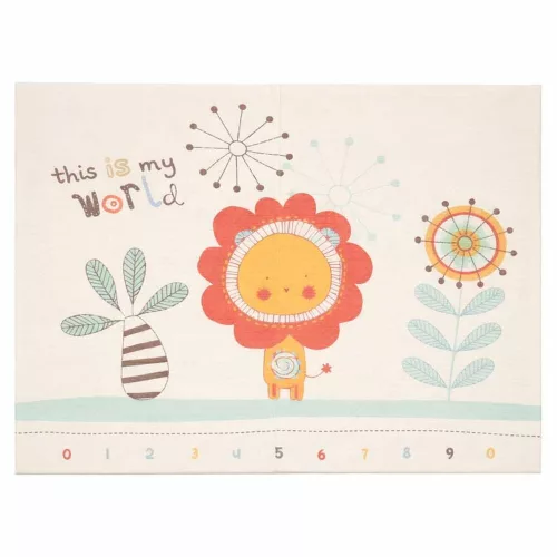 Double-sided foam mat 180x200 animals/pattern