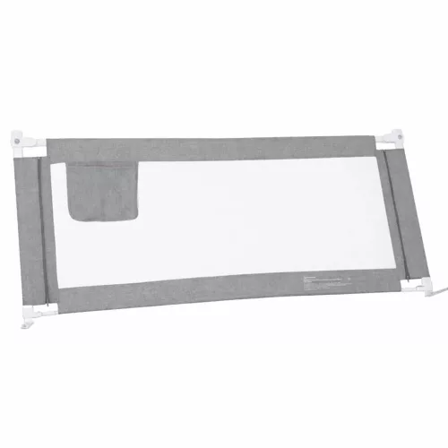 Safety gate barrier for bed 160cm grey