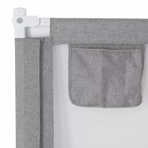 Safety gate barrier for bed 160cm grey