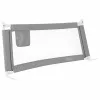 Safety gate barrier for bed 140cm grey