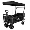 Folding touring trolley with canopy black