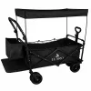 Folding touring trolley with canopy black
