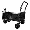 Folding touring trolley with canopy black