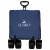 Travel trolley foldable with canopy navy blue
