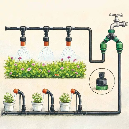Water curtain garden sprinkler set 25m