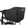 Rattan rear bicycle basket for luggage rack