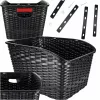 Rattan rear bicycle basket for luggage rack