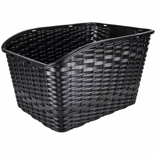Rattan rear bicycle basket for luggage rack