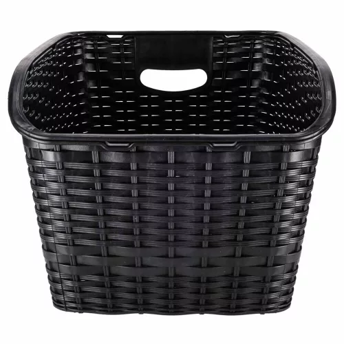 Rattan rear bicycle basket for luggage rack