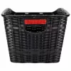 Rattan rear bicycle basket for luggage rack