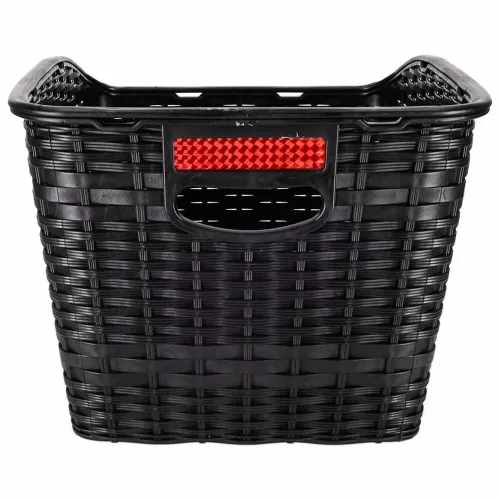 Rattan rear bicycle basket for luggage rack