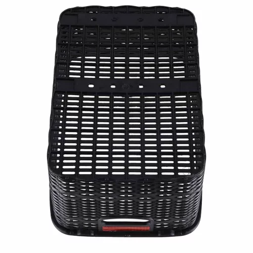 Rattan rear bicycle basket for luggage rack