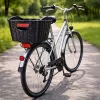 Rattan rear bicycle basket for luggage rack