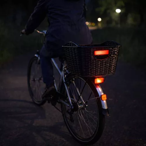 Rattan rear bicycle basket for luggage rack