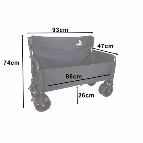 LUARO folding pushchair seat with backrest
