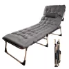 LUARO travel field bed folding business recliner 193 cm light grey