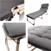 LUARO travel field bed folding business recliner 193 cm light grey