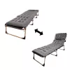 LUARO travel field bed folding business recliner 193 cm light grey