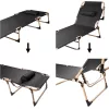 LUARO travel field bed folding business recliner 193 cm light grey