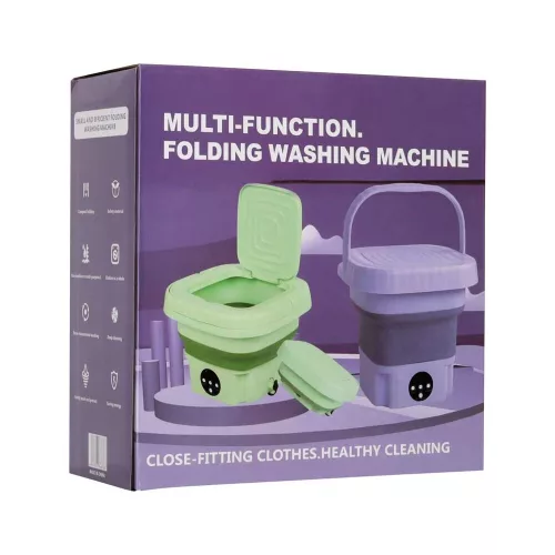 Mini folding travel washing machine 8l purple