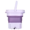 Mini folding travel washing machine 8l purple