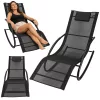 LUARO rocking garden lounger with headrest
