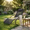 LUARO rocking garden lounger with headrest