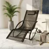 LUARO rocking garden lounger with headrest