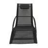 LUARO rocking garden lounger with headrest