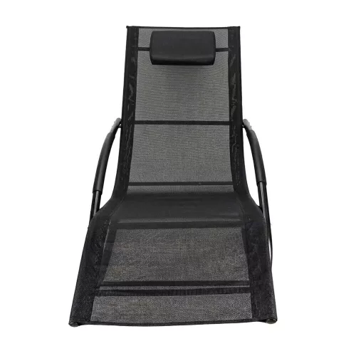 LUARO rocking garden lounger with headrest